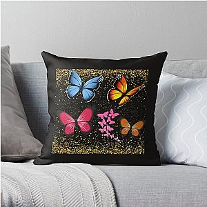 Encanto Butterfly golden sparkles   Throw Pillow RB3005