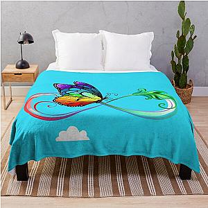 encanto colored butterfly encanto isabella colored butterfly purple green yellow orange Throw Blanket RB3005