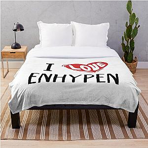Enhypen Blanket - I Love Enhypen Throw Blanket RB3107