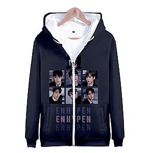 Korean Enhypen Jacket - 3D Print Streetwear Hip Hop Zipper Hooded Jackets