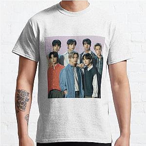 Enhypen T-Shirts - 2021 ENHYPEN Group  Purple Background Classic T-Shirt RB3107