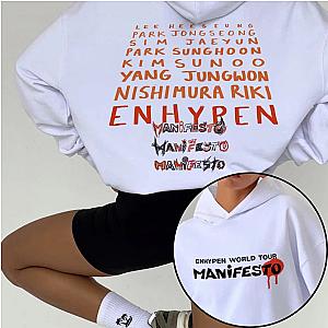 Enhypen Hoodies - Manifesto Printed Double Sides Pullover Hoodie