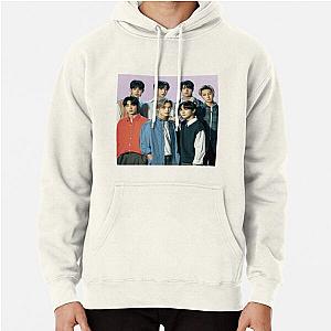 Enhypen Hoodies - 2021 ENHYPEN Group  Purple Background Pullover Hoodie RB3107