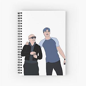 Enrique Iglesias & Pitbull Digital Illustration  Spiral Notebook