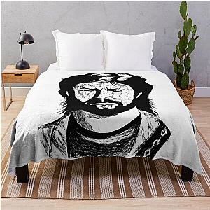 Poor Eric Clapton Black Portrait Pen Drawing Transparent Throw Blanket