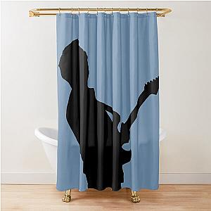 Eric Clapton Guitar Silhouette - Black Shower Curtain