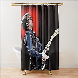 Eric Clapton Guitar Legend Digital Art Work Shower Curtain