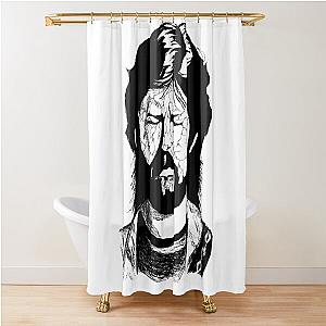 Poor Eric Clapton Black Portrait Pen Drawing Transparent Shower Curtain