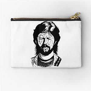 Poor Eric Clapton Black Portrait Pen Drawing Transparent Zipper Pouch