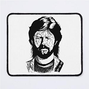 Poor Eric Clapton Black Portrait Pen Drawing Transparent Mouse Pad