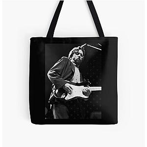 Eric Clapton - BW Photograph All Over Print Tote Bag