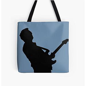 Eric Clapton Guitar Silhouette - Black All Over Print Tote Bag