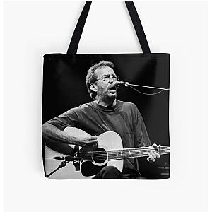 Eric Clapton - BW Photograph All Over Print Tote Bag