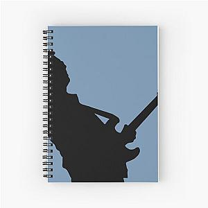 Eric Clapton Guitar Silhouette - Black Spiral Notebook