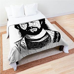 Poor Eric Clapton Black Portrait Pen Drawing Transparent Comforter