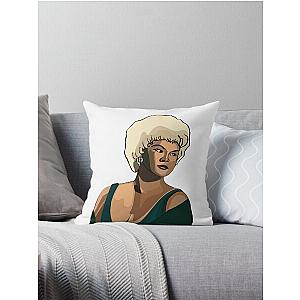 Etta James Singer Illustration Throw Pillow