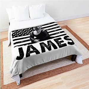 Retro American Flag Etta James Music Gift Comforter