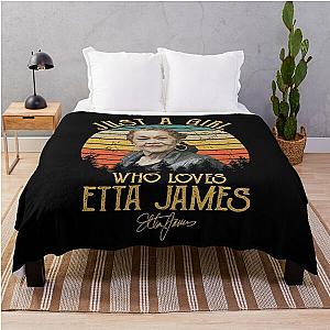 Just A Girl Who Loves Etta James Throw Blanket