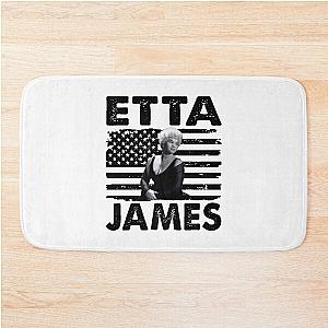 Retro American Flag Etta James Music Gift Bath Mat