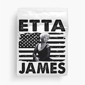 Retro American Flag Etta James Music Gift Duvet Cover