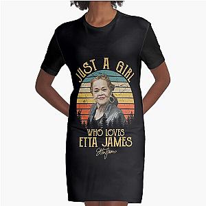 Just A Girl Who Loves Etta James Graphic T-Shirt Dress