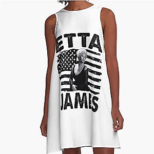 Retro American Flag Etta James Music Gift A-Line Dress