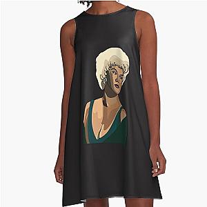 Etta James Singer Illustration  A-Line Dress