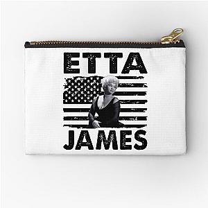 Retro American Flag Etta James Music Gift Zipper Pouch