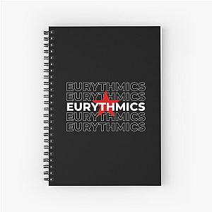 Eurythmics Logo Typographic Repeated Spiral Notebook