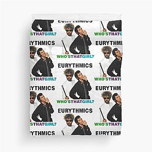 blackwhitereddesign pop rock heavy metal band eurythmics  Duvet Cover