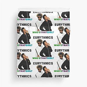 blackwhitereddesign pop rock heavy metal band eurythmics Duvet Cover