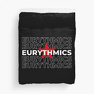 Eurythmics Logo Typographic Repeated Duvet Cover