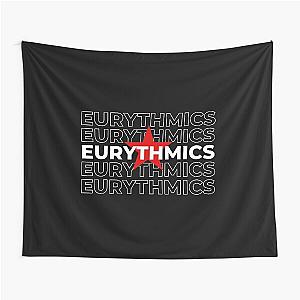 Eurythmics Logo Typographic Repeated Tapestry