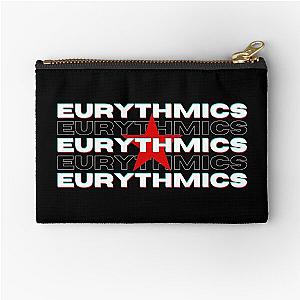 Eurythmics Logo Typographic Glitch Zipper Pouch