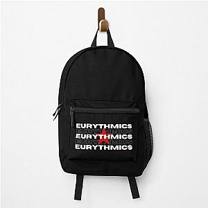 Eurythmics Logo Typographic Glitch Backpack