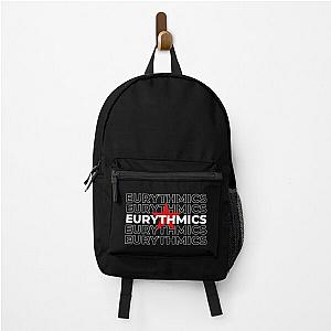 Eurythmics Logo Typographic Repeated Backpack