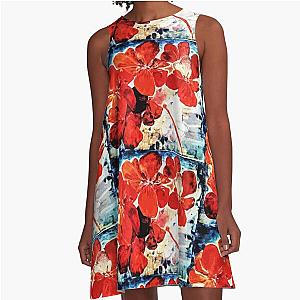 Evanescence (Geraniums) A-Line Dress