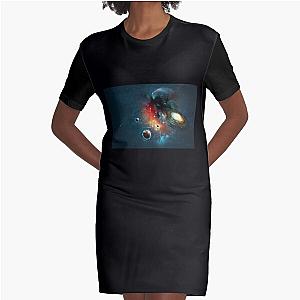 afford Evanescence Many Graphic T-Shirt Dress