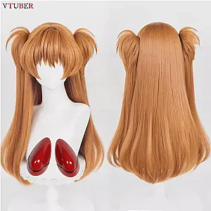 Evangelion Cosplay - 68cm Long Dark Orange Asuka Langley Soryu Cosplay Wig