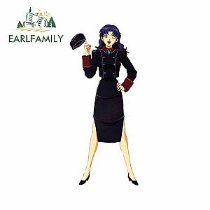 Evangelion Merch: Misato Katsuragi Uniform Vinyl Car Sticker