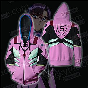 Evangelion Hoodie Merch: Mari Makinami Uniform Zipper Hoodie