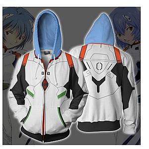 Evangelion Rei Ayanami Hoodie Zipper Jacket EVA Merch
