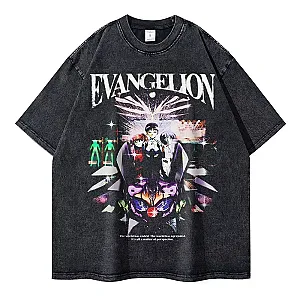 Evangelion Anime Vintage Washed T-shirt