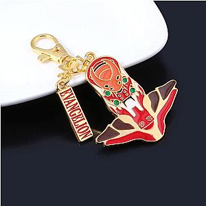 Evangelion Merch - EVA-02 Metal Keychain
