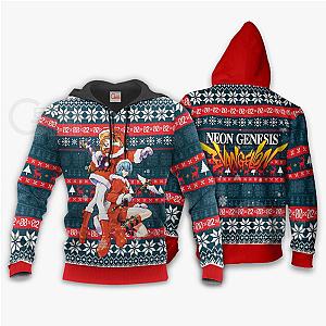 Evangelion Hoodie - Neon Genesis Rei and Asuka Ugly Christmas Hoodie