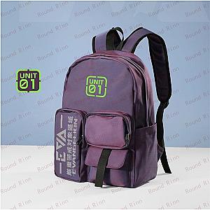 Evangelion Merch: Unit-01 Violet School Backpack Unit-01 Merch