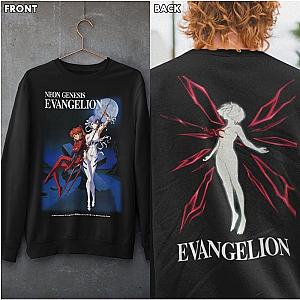 Evangelion Sweatshirts - Eva Ayanami Asuka Vintage Long Sleeve Sweater