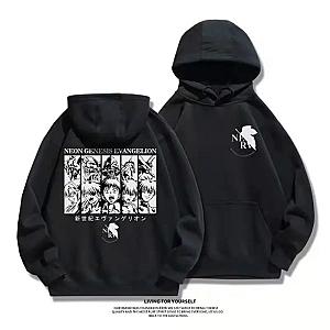 Evangelion Hoodies – All EVA Characters Anime Pullover Hoodie