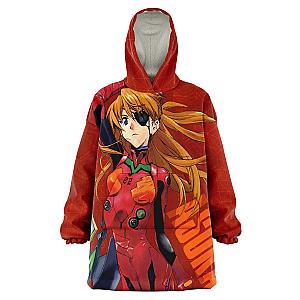 New Evangelion Asuka Political Snug Hoodie EVA Merch