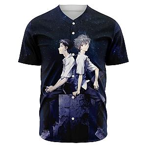 Evangelion Kaworu Nagisa &amp; Shinji Ikari Baseball Jersey EVA Merch